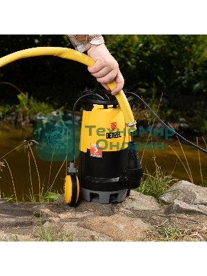 Дренажный насос Denzel DP-450S для чистой и грязной воды, 450 Вт, напор 6 м, 12000 л/ч