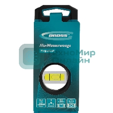 Уровень Gross 33651 алюминиевый, магнит., фрезерованный, 3 глазка, 0,5 мм/м, 600 мм