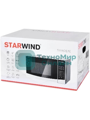 Микроволновая печь Starwind SMW2820 серебристый/черный, 20 л, 700 Вт, переключатели - сенсор