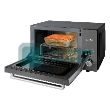 Микроволновая печь Profi Cook PC-MWG 1204 черный/серебристый, 23 л, 800 Вт, переключатели - кнопки, поворотный механизм
