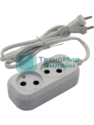 Сетевой удлинитель Buro BU-PSL2.1/W 1.5 м (2 розетки) белый (пакет ПЭ)