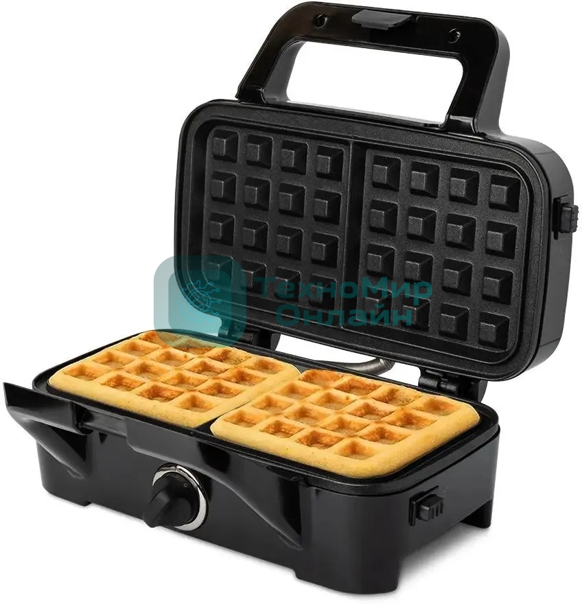 Вафельница Kitfort КТ-1674 1200Вт черный/серебристый