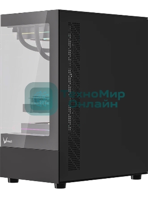 Компьютерный корпус MiniTower AeroCool/Formula Crystal Z1CM PLUS AR black (mATX, без БП, USB Type-A+USB Type-C) (Crystal Z1CM Plus Black AR)