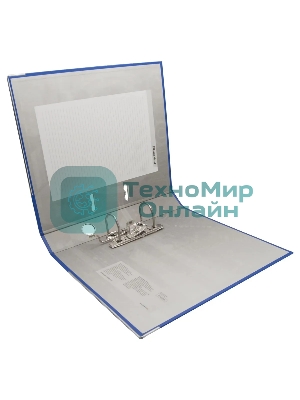 Папка-регистратор картонный с PVC покрытием Silwerhof 355020-02 50мм, без окантовки, карман на корешке, синий