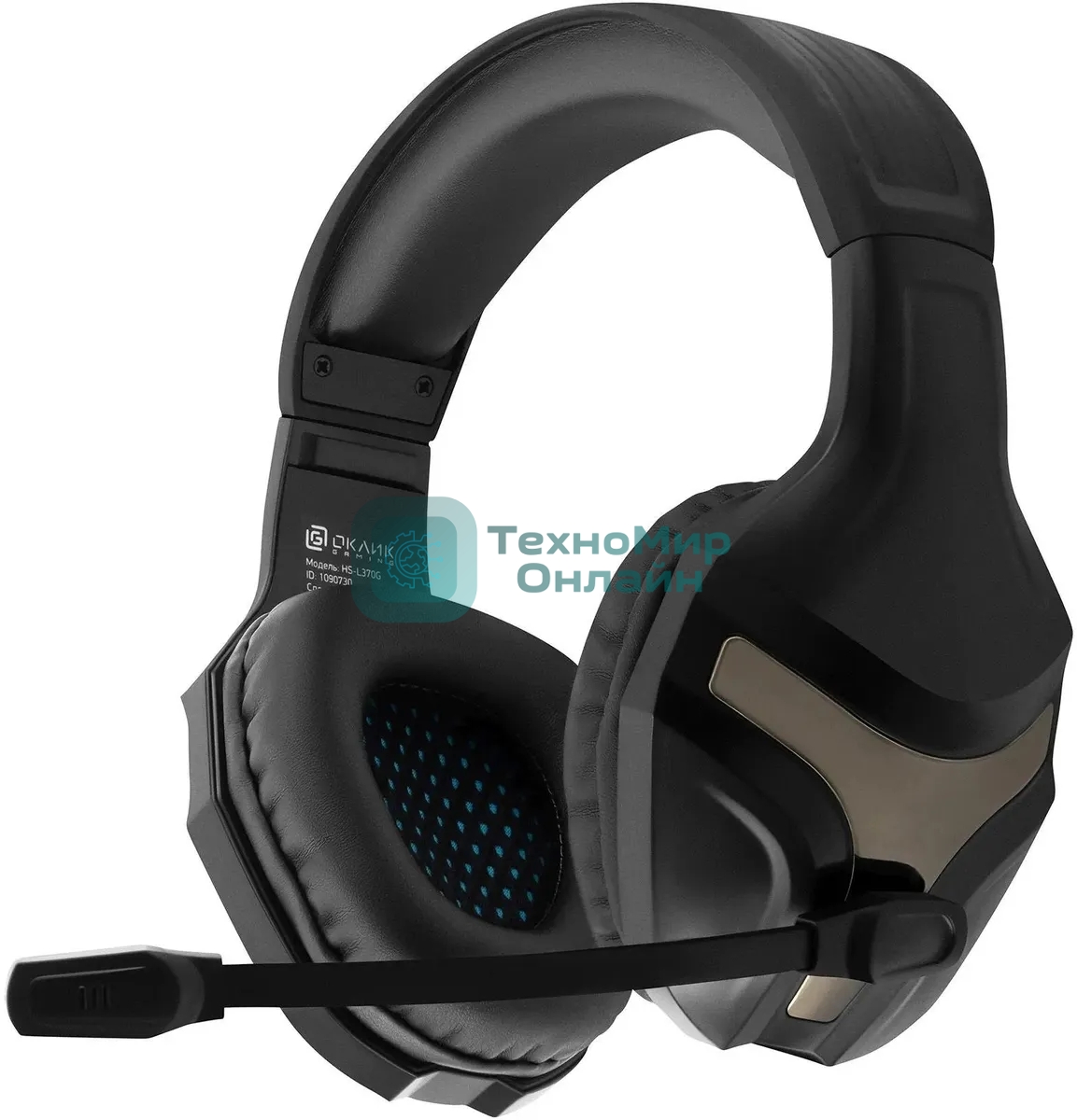 Гарнитура Oklick HS-L370G чёрный, проводная, 3.5 мм