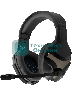 Гарнитура Oklick HS-L370G чёрный, проводная, 3.5 мм