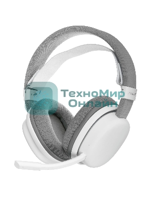 Гарнитура AULA G7 белый, беспроводная + проводная, до 65 ч, съёмный микрофон, подсветка