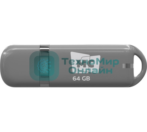 Флешка USB MORE CHOICE МФБ64 Grey (4620202558725), 64GB, USB 2.0, R/W 15/6, серый