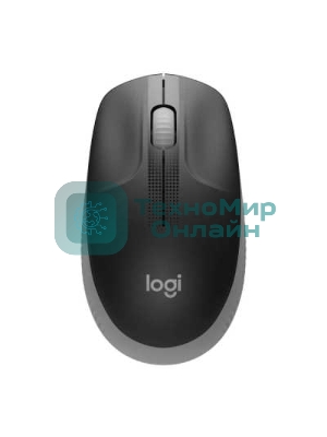 Мышь беспроводная Logitech M190 черный/серый, 1000 dpi, радиоканал, USB, кнопки - 3