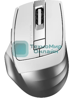 Мышь беспроводная A4Tech Fstyler FB35S белый/серый, 2000 dpi, радиоканал, Bluetooth, USB, кнопки - 5