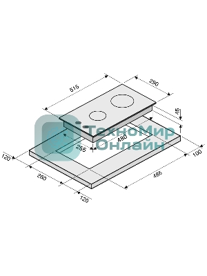 Газовая варочная панель Krona HAGEL 30 BL независимая, черный