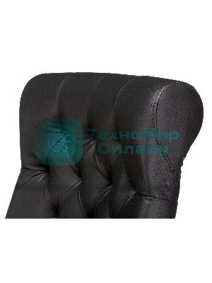 Кресло Бюрократ T-9928WALNUT черный, кожа