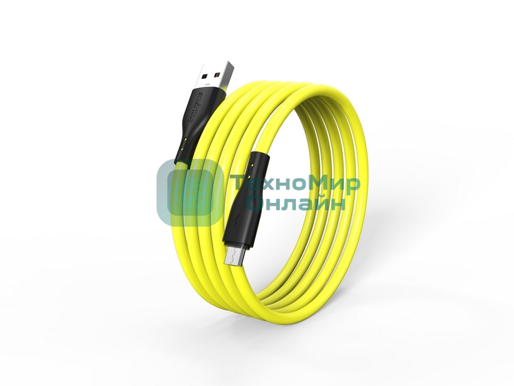 Кабель Smartbuy (iK-12-S21by) S21 MicroUSB желтый, 2.4 А, сил., 1 м
