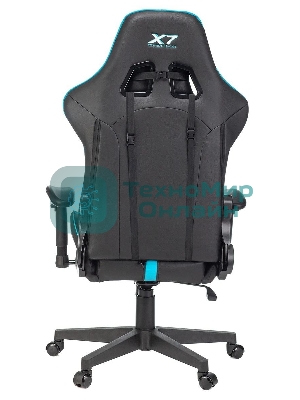 Кресло игровое A4Tech X7 GG-1200 черный/голубой искусственная кожа крестовина пластик