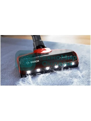 Пылесос вертикальный Bosch BCS711PET черный/красный, питание от аккумулятора, 18 Вт, уборка сухая, пылесборник контейнер 0.3 л