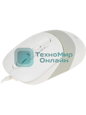 Мышь проводная A4Tech Fstyler FM10 белый/серый, 1600 dpi, USB, кнопки - 4
