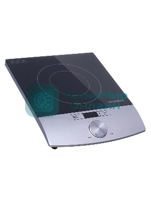 Плита настольная электрическая Hyundai HYC-0102 серебристый/черный стеклокерамика