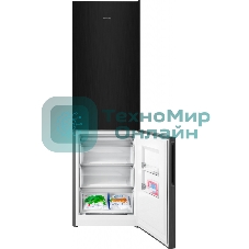 Холодильник Atlant ХМ-4624-151 черный металлик двухкамерный 228/119л морозилка снизу