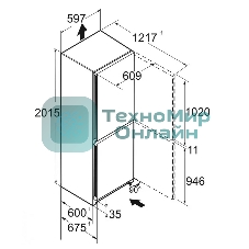 Холодильник Liebherr CNSFC 573I-22 001 серебристый двухкамерный 225/123л морозилка снизу