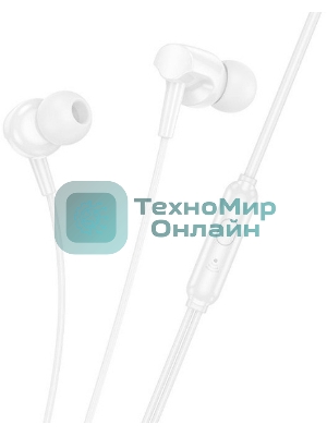 Проводные наушники Hoco M112 белый, внутриканальные, Jack 3.5 мм, встроенный микрофон