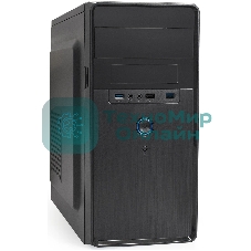 Компьютерный корпус Minitower ExeGate BA-309U2-UNS500 (mATX, БП UNS500 с вент. 12см, 1хUSB+2хUSB 3.0, HD аудио, черный)
