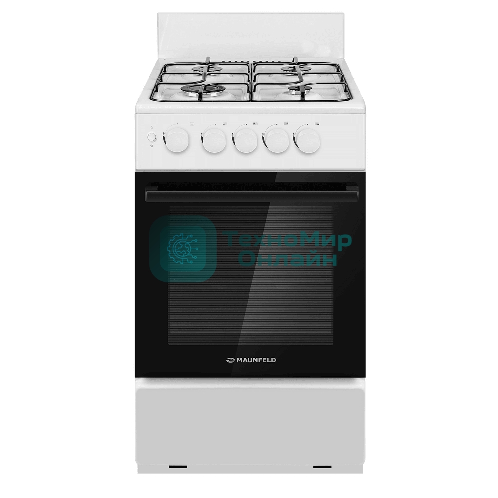 Плита газовая Maunfeld MGC50GEW08 белый, конфорок 4 шт, духовка 59 л, 50 см x 88 см x 65 см