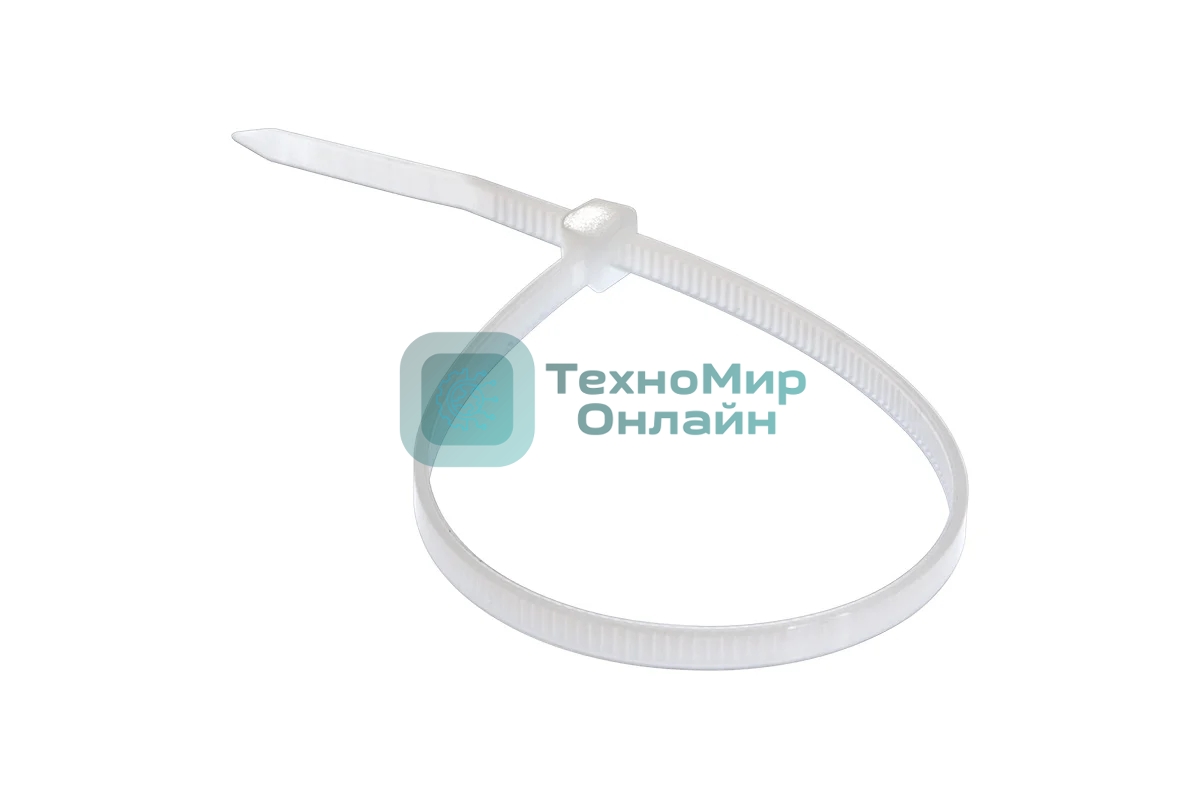 Хомут кабельный Rexant 3.6х300 петлевой нейлон белый (уп. 100 шт)