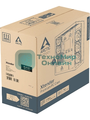 Компьютерный корпус Arctic Cooling ARCTIC Xtender VG (Mirror Black) арт. ACPCC00019A
