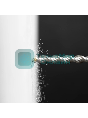 Бур по бетону Denzel двойная спираль, Cobalt W-tip, 12x210 мм, SDS PLUS