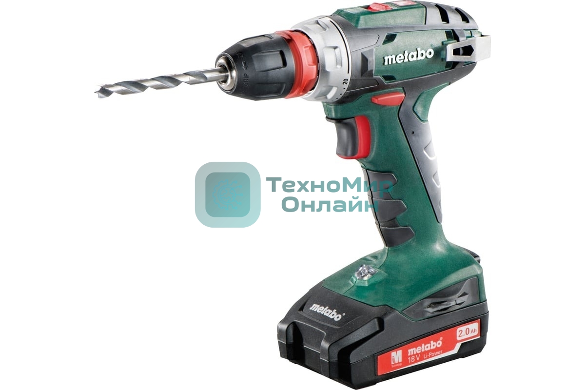 Дрель-шуруповерт Metabo BS 18 Quick 602217500, 18 В, 2 Ач, 48 Нм, щеточный