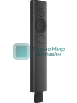 Презентер Logitech Spotlight Slate (серый, Bluetooth/2.4 GHz, перезаряжаемая литий-полимерная батарея 85мА·ч, 3D-акселерометр, гироскоп, кабель для зарядки, чехол) (арт. 910-004867, M/N: R-R0011/C-U0016)