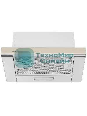 Вытяжка телескопическая Elikor Интегра Glass 45Н-400-В2Д бежевый/серебристый, 45 см, 400 куб. м/ч, 55 дБ