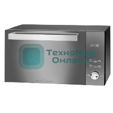 Микроволновая печь Profi Cook PC-MWG 1204 черный/серебристый, 23 л, 800 Вт, переключатели - кнопки, поворотный механизм