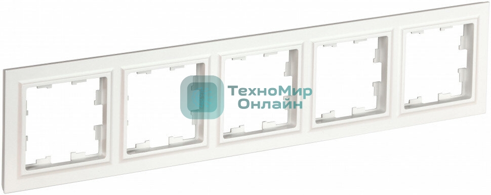 Рамка 5-местная IEK BRITE РУ-5-БрБ (BR-M52-K01) белый
