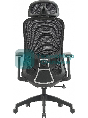 Кресло компьютерное Cactus CS-MC515-BK черный, сиденье черный, сетка/ткань, с подголов. крестов. пластик, пластик черный