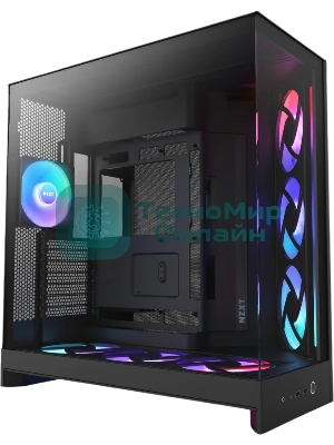 Компьютерный корпус без блока питания Case NZXT H9 Flow RGb+ (2025), Midi-Tower, TG, 6x140мм RGb + 1x120мм RGb, 2xUSB-A 3.2 + 1xUSB-C 3.2, E-ATX, ATX, mATX, mITX черный