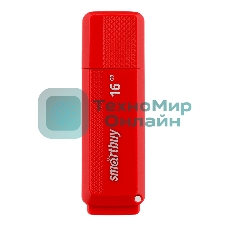 Флешка USB Smartbuy Dock Red (SB16GbDK-R), 16Gb, USB 2.0, R/W 15/5, красный