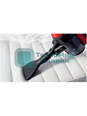 Пылесос вертикальный Bosch BCS711PET черный/красный, питание от аккумулятора, 18 Вт, уборка сухая, пылесборник контейнер 0.3 л