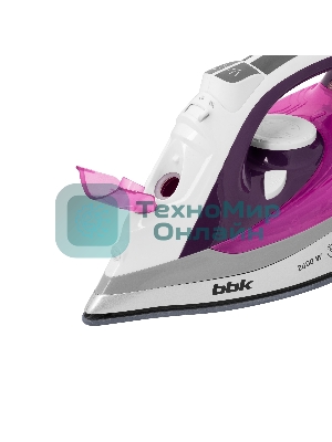 Утюг BBK ISE-2409 фиолетовый, 2400 Вт, 40 г/мин, 140 г/мин, 360 мл