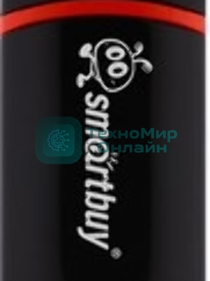 Флешка USB Smartbuy Crown black (SB32GbCRW-K), 32Gb, USB 2.0, R/W 15/5, черный/красный