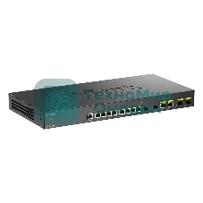 Коммутатор D-Link DXS-1210-12TC/B1A, 8×10 Гбит/с + 2×10 Гбит/с SFP+ + 2×10 Гбит/с Combo, управляемый