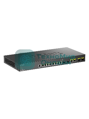 Коммутатор D-Link DXS-1210-12TC/B1A, 8×10 Гбит/с + 2×10 Гбит/с SFP+ + 2×10 Гбит/с Combo, управляемый