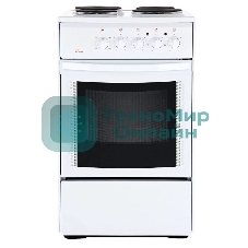 Плита электрическая Flama AE 1403 W белый, конфорок 4 шт, духовка 50 л, 50 см x 85 см x 60 см