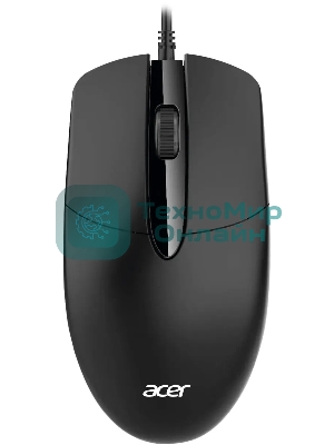 Мышь проводная Acer OMW300 черный, 1200 dpi, USB, кнопки - 3