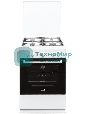 Плита газовая Cezaris ПГ 3200-03 белый, конфорок 4 шт, духовка 59 л, 60 см x 85 см x 60 см