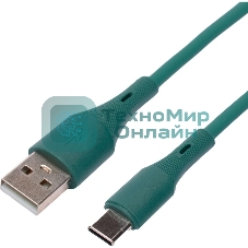 Кабель USB2.0 Cablexpert CC-USB2S-AMCM-1M-GN AM/Type-C, 3А, 18Вт, QC3.0, силиконовый, медь, 1м, зеленый, пакет