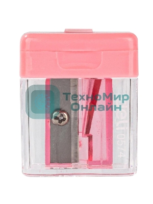 Точилка для карандашей ручная Deli E0574 Cubic, 1 отверстие, пластик, ассорти, дисплей