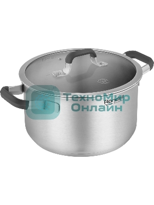 Кастрюля Rondell Stolz RDS-1754, 5.2 л, 24 см, нержавеющая сталь, с крышкой