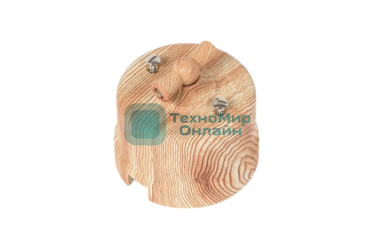 Выключатель проходной поворотный Bironi B1-201-13 1-кл. ОП Лизетта 10А IP20 ретро 4 полож. ABS-пластик карельская сосна