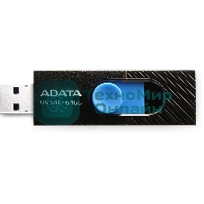 Флешка USB ADATA UV320 (AUV320-64G-RBKBL), 64Gb, USB 3.1, R/W 100/30, черный/синий
